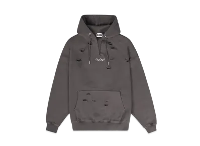 9090 Damage Logo Hoodie "Sumi"