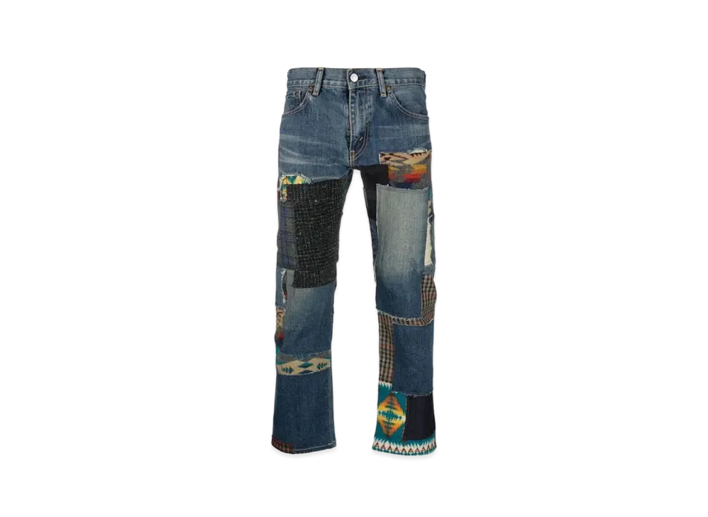LEVI'S x JUNYA WATANABE Patchwork Cropped Bootcut Jeans "Indigo Blue"