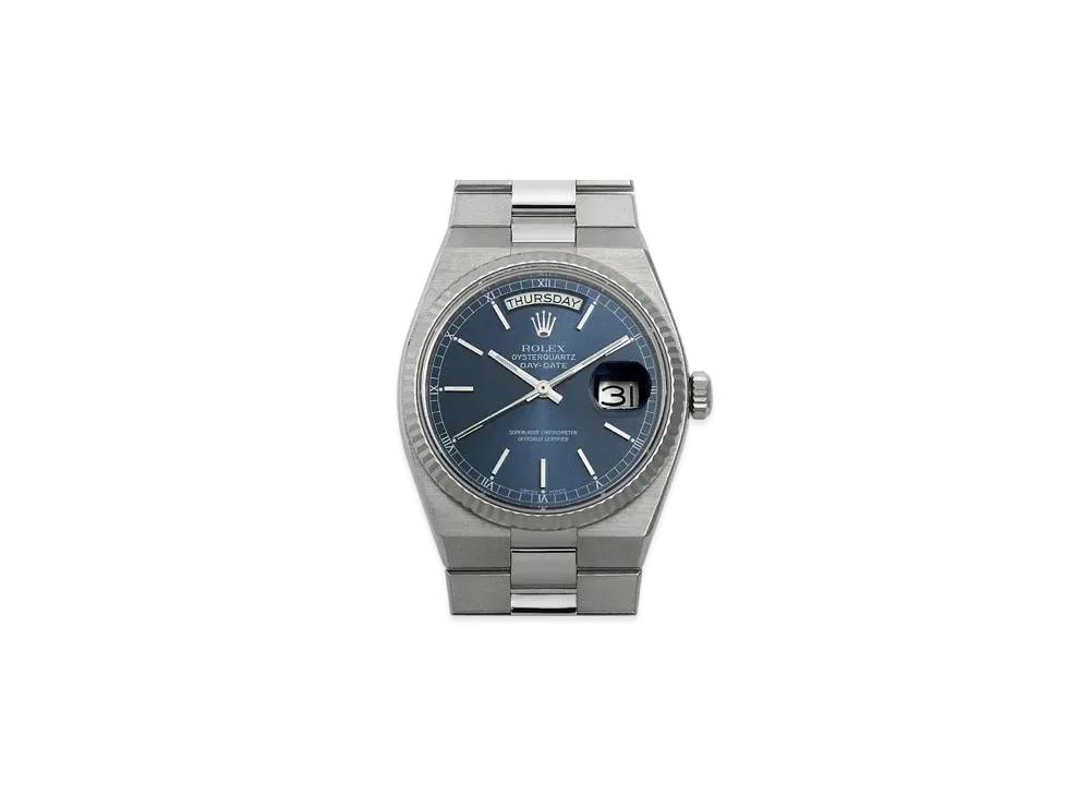 ROLEX Oyster Quartz Day-Date Blue Dial 19019