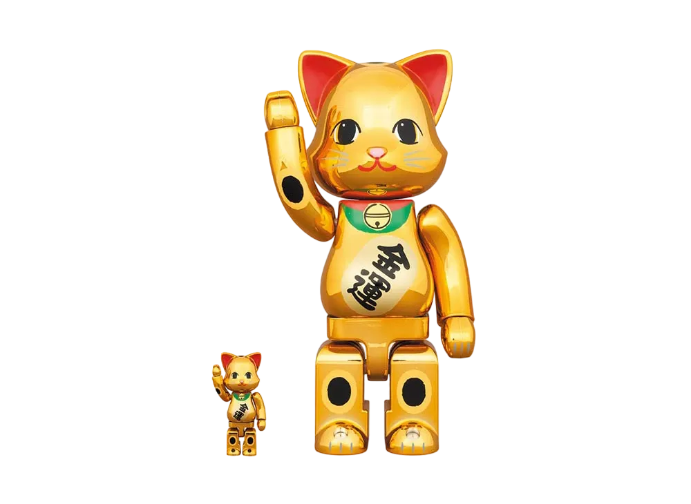 Bearbrick NY@BRICK Manekineko Luck Gold Plated 100% & 400%
