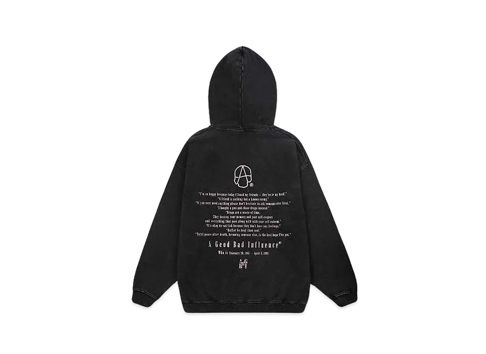 A GOOD BAD INFLUENCE THE ORIGINAL ANARCHY SKULL LOGO HOODIE "BLACK"
