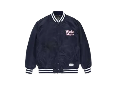 WACKO MARIA Nylon Varsity Jacket "Navy"
