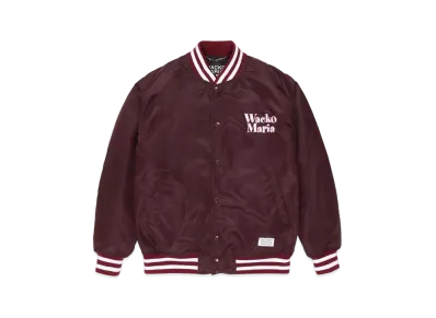 WACKO MARIA Nylon Varsity Jacket "Burgundy"