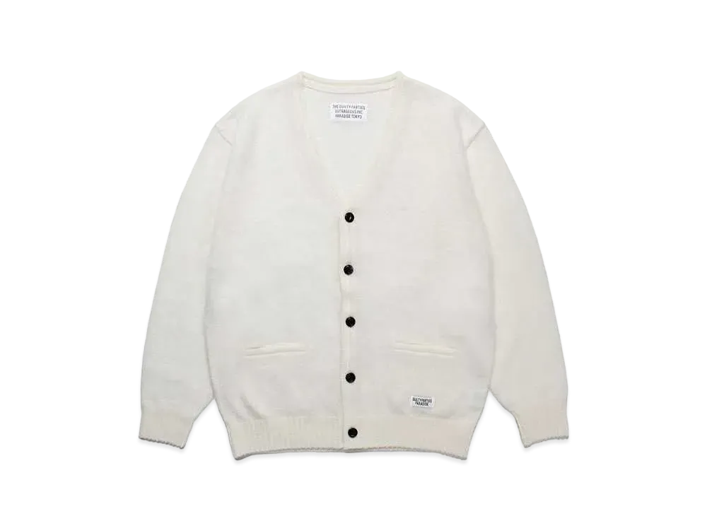 WACKO MARIA Mohair Knit Cardigan "White"