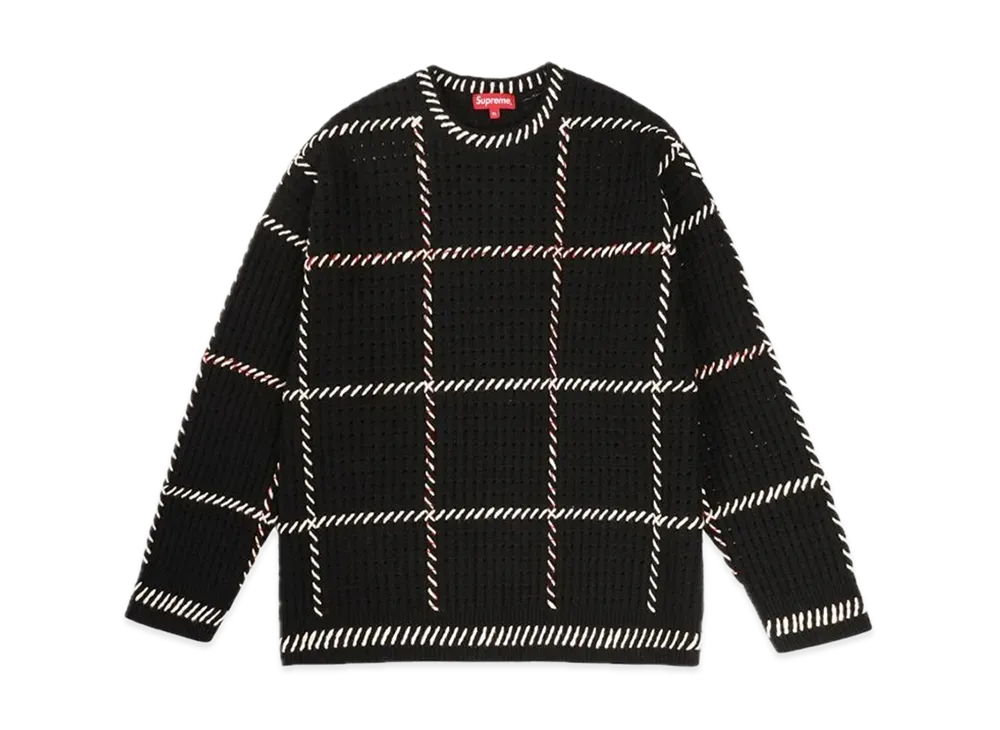 Supreme Quilt Stitch Sweater "Black"