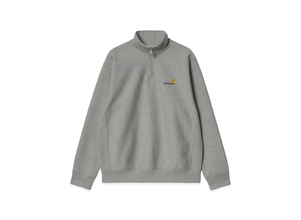 Carhartt Half Zip American Script Sweatshirt "Grey Heather"