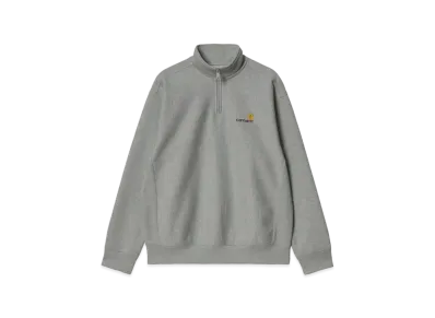 Carhartt Half Zip American Script Sweatshirt "Grey Heather"