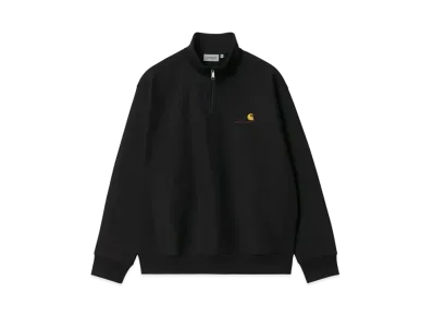 Carhartt Half Zip American Script Sweatshirt "Black"