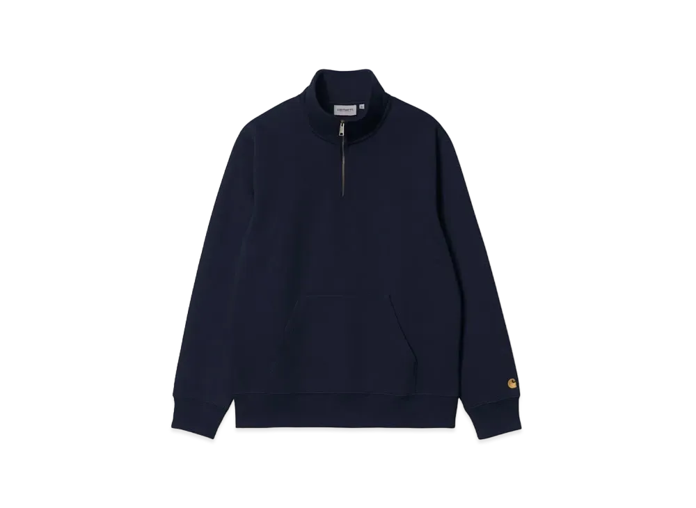 Carhartt Chase Neck Zip Sweatshirt "Dark Navy"