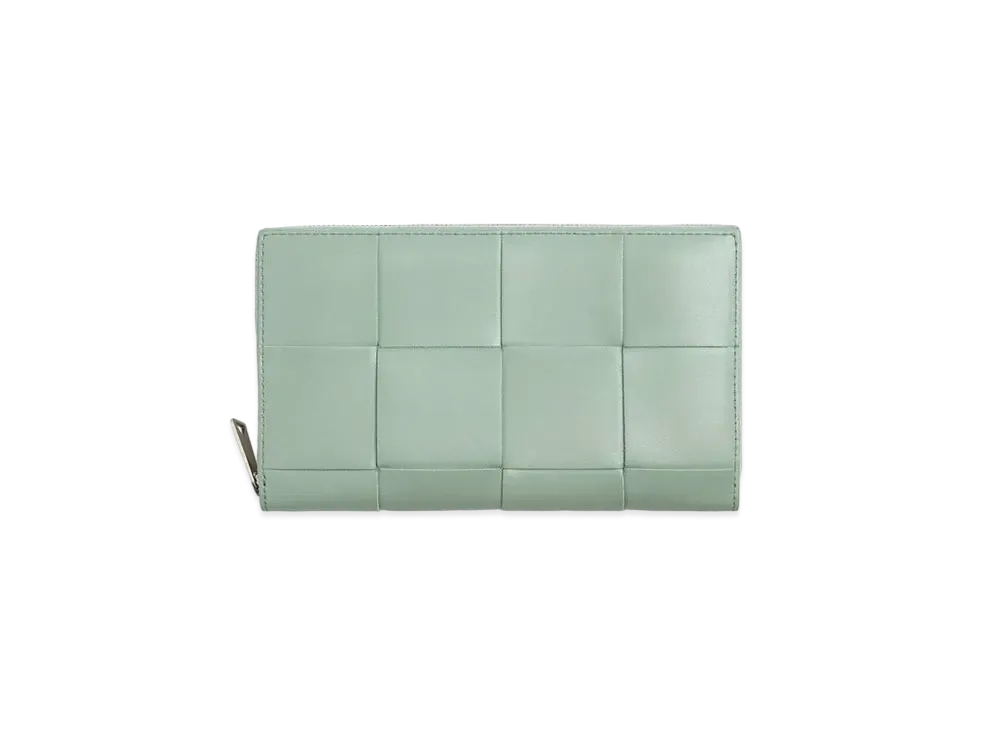 Bottega Veneta Zip Around Wallet "New Sauge"