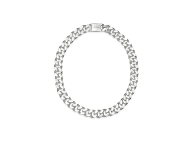 Jil Sander Handcrafted Silver Chain Necklace "Silver"