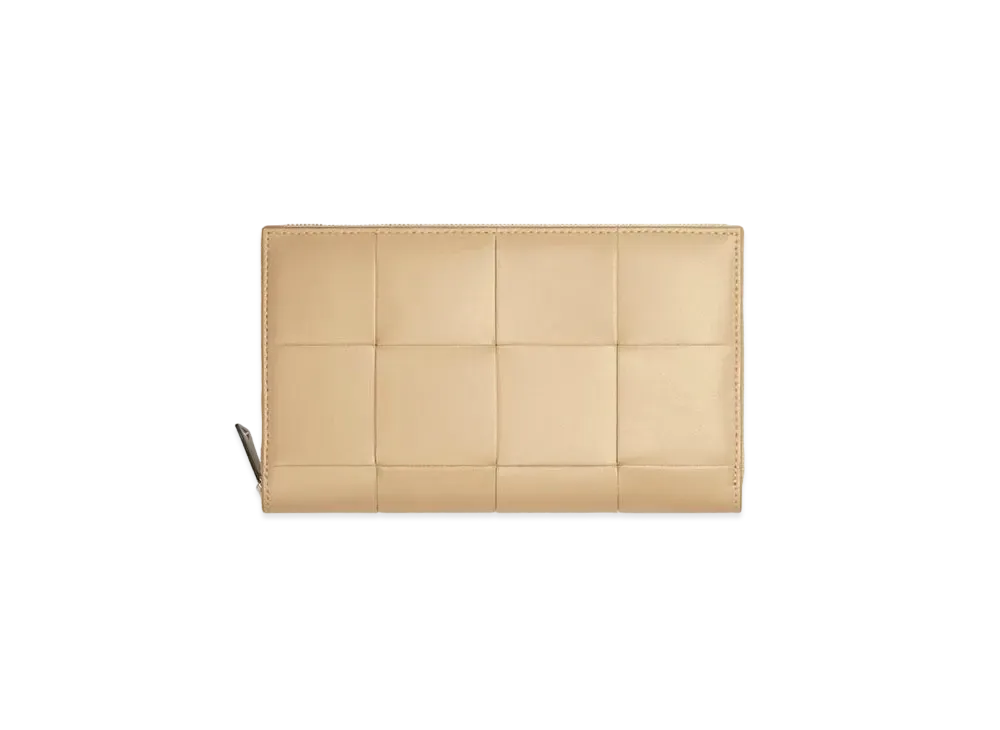 Bottega Veneta Zip Around Wallet "Porridge" 