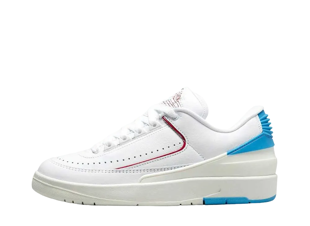 Nike Women's Air Jordan 2 Low "Gym Red and Dark Powder Blue"