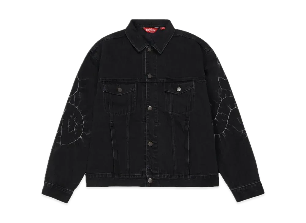 Supreme Shibori Denim Trucker Jacket "Black"