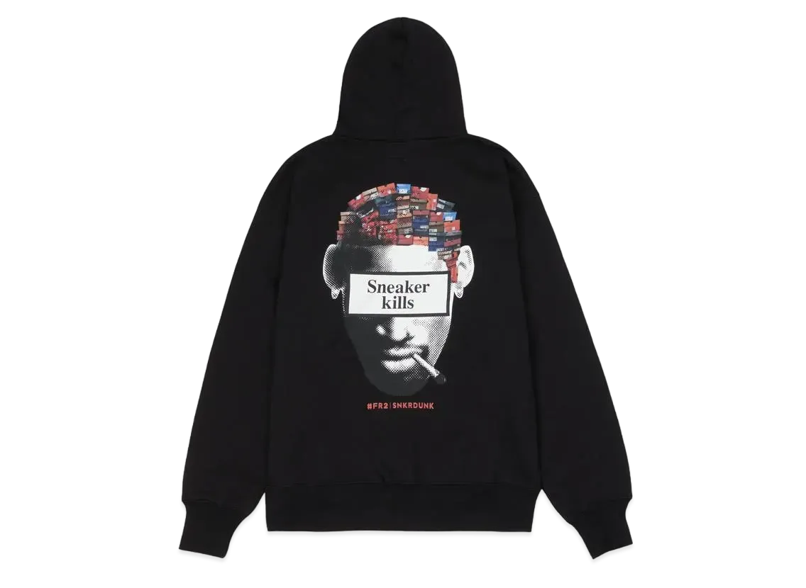 SNKRDUNK collaboration with #FR2 Pot-man Hoodie "Black"