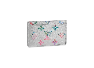 Louis Vuitton Porte Cartes Sampur Floral Monogram "Silver"