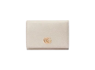 GUCCI GG Marmont Card Case "White/Mint Green"