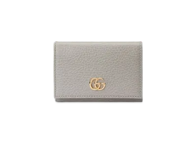 GUCCI GG Marmont Card Case "Light Grey/Light Pink"