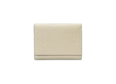 GUCCI Trifold Wallet With Gucci Logo Japan Exclusive "Cream"