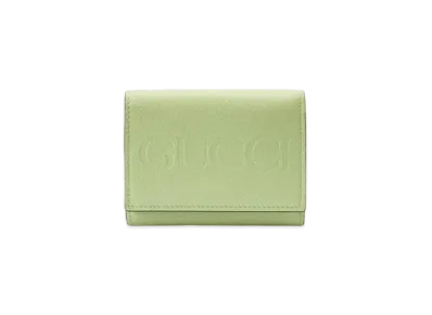 GUCCI Trifold Wallet With Gucci Logo Japan Exclusive "Light Green"