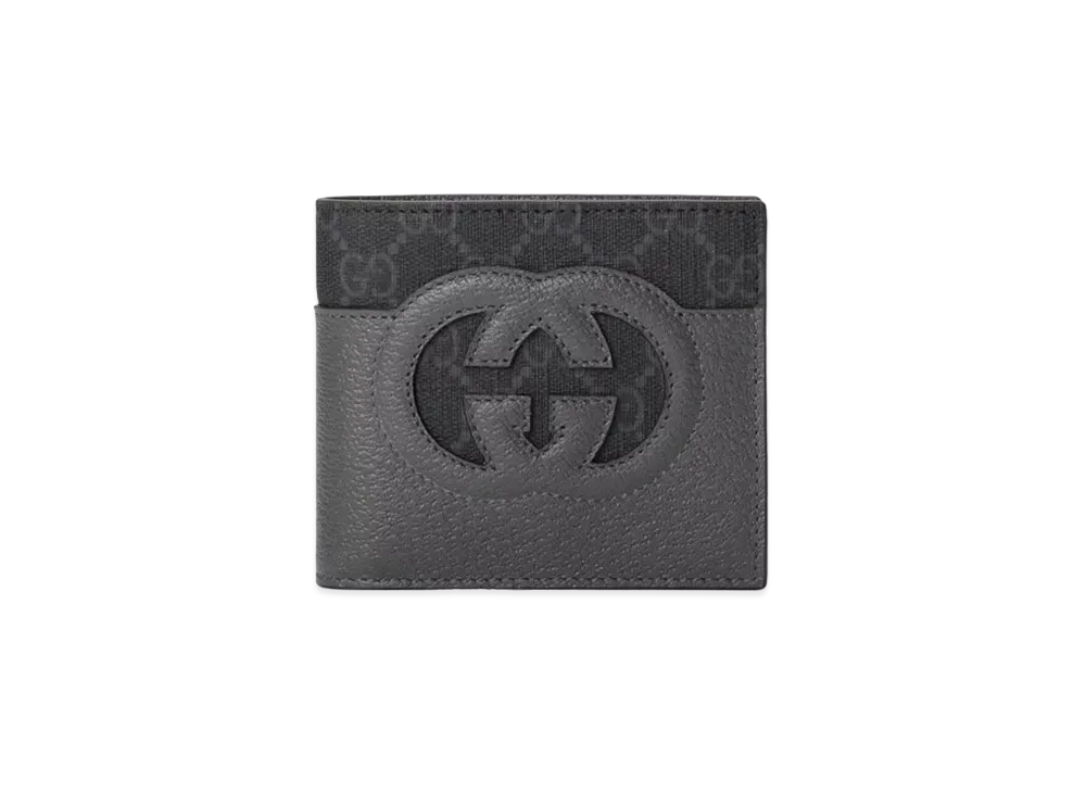 GUCCI Coin Wallet With Cut-out Interlocking G "Grey"