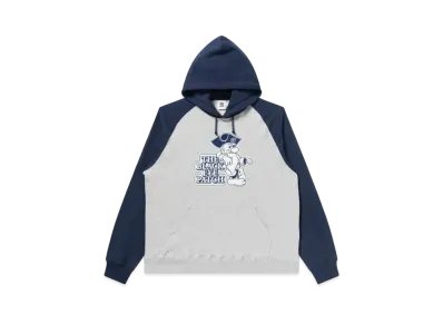 Black Eye Patch OG Pirate 2 Tone Raglan Hoodie "Navy/Ash Gray"