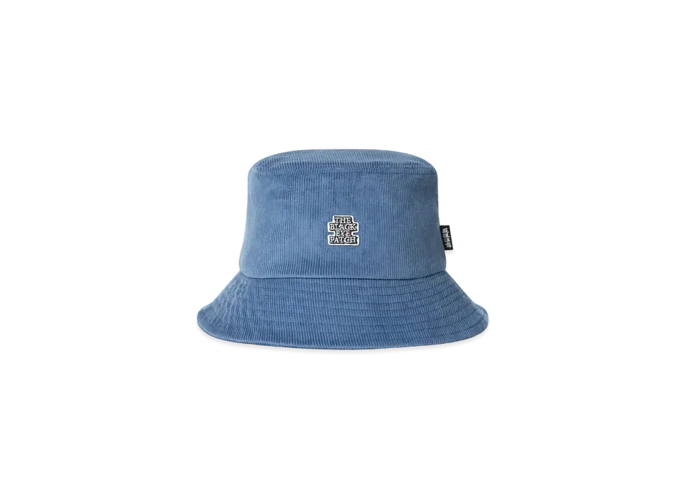 Black Eye Patch OG Label Corduroy Bucket Hat "Blue"