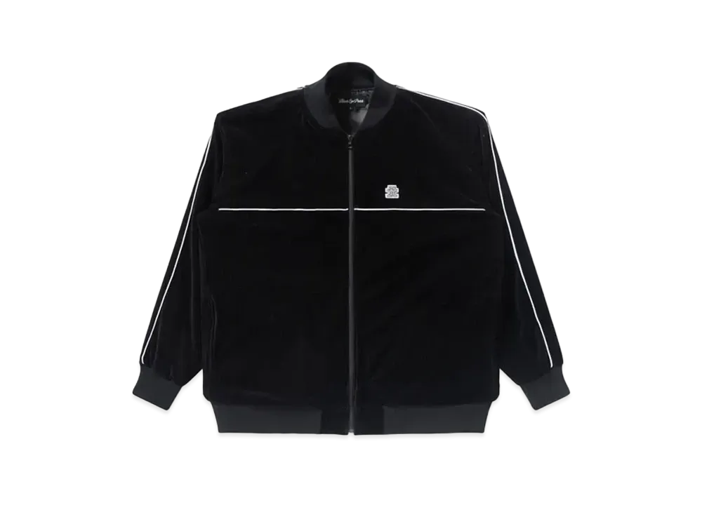 Black Eye Patch OG Label Piping Velour Track Jacket "Black"