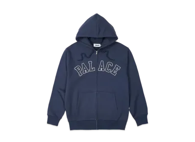 PALACE Outline Arch Zip Hood "Navy"
