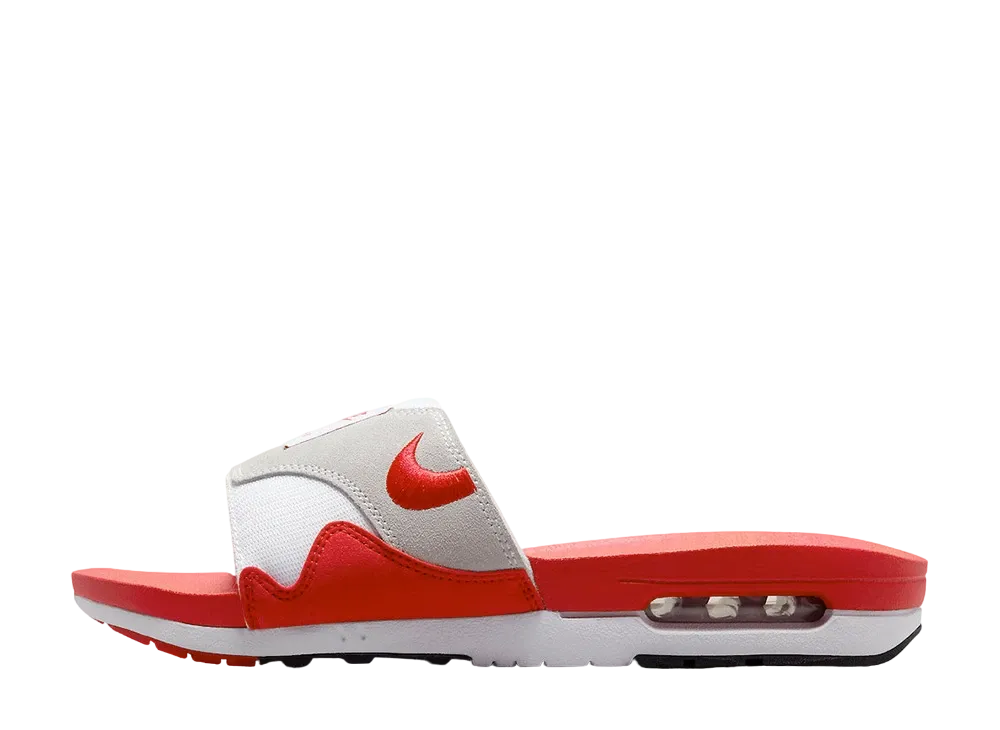 Nike Air Max 1 Slide "Light Neutral Grey and University Red"