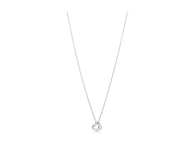 Tiffany & Co. Elsa Peretti Open Heart Pendant 16" Chain + 7mm Online Exclusive "Sterling Silver"