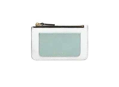 Marni Saffiano Leather Card Case "Tea Green/Lime Stone/Light Caramel"