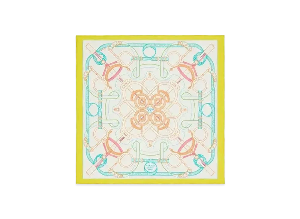 Hermes Eperon D'or Handkerchief "Tropique"