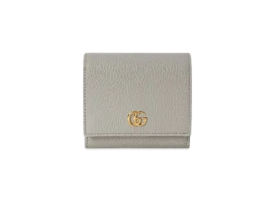 GUCCI GG Marmont Medium Wallet "Light Grey/Light Pink"