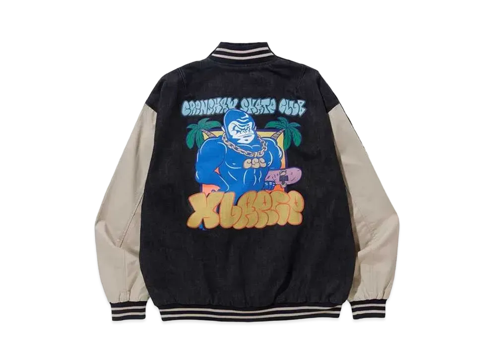 XLARGE x CSC Denim Varsity Jacket "Black"