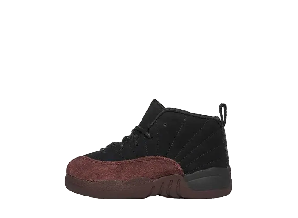 A Ma Maniere × Nike TD Air Jordan 12 "Black and Burgundy Crush"
