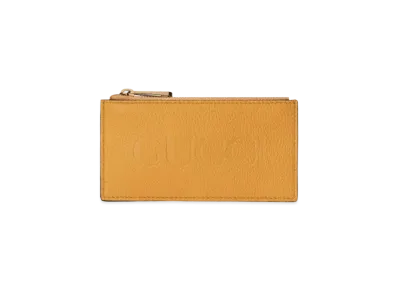 GUCCI Zip card Case With Gucci Logo "Yellow"