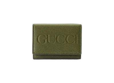 GUCCI Mini Wallet With Gucci Logo "Forest Green"