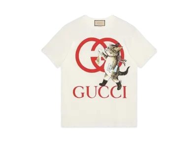 GUCCI x Yuko Higuchi Cat Print T-shirt Japan Exclusive "White"