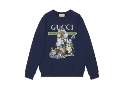 GUCCI x Yuko Higuchi Animal Print Sweatshirt Japan Exclusive "Black"