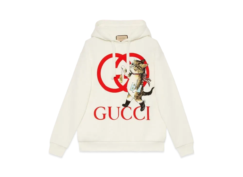 GUCCI x Yuko Higuchi Cat Print Sweatshirt Japan Exclusive "White"