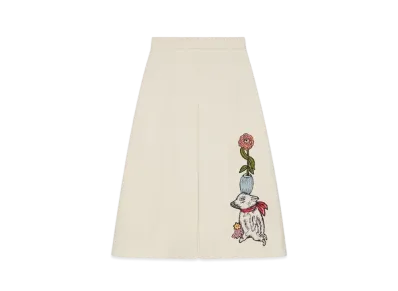 GUCCI x Yuko Higuchi Animal Patch Skirt Japan Exclusive "Off White"