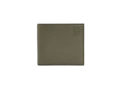 LOEWE Bifold Coin Wallet In Soft Grained Calfskin "Khaki Green"