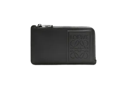 LOEWE Coin Cardholder In Satin Calfskin "Black"