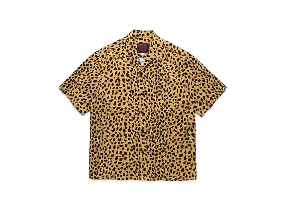 WACKO MARIA Gramicci / Leopard Open Collar Shirt "Beige"
