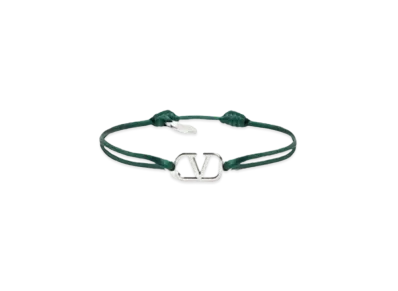 Valentino Vlogo Signature Cotton Bracelet "English Green"