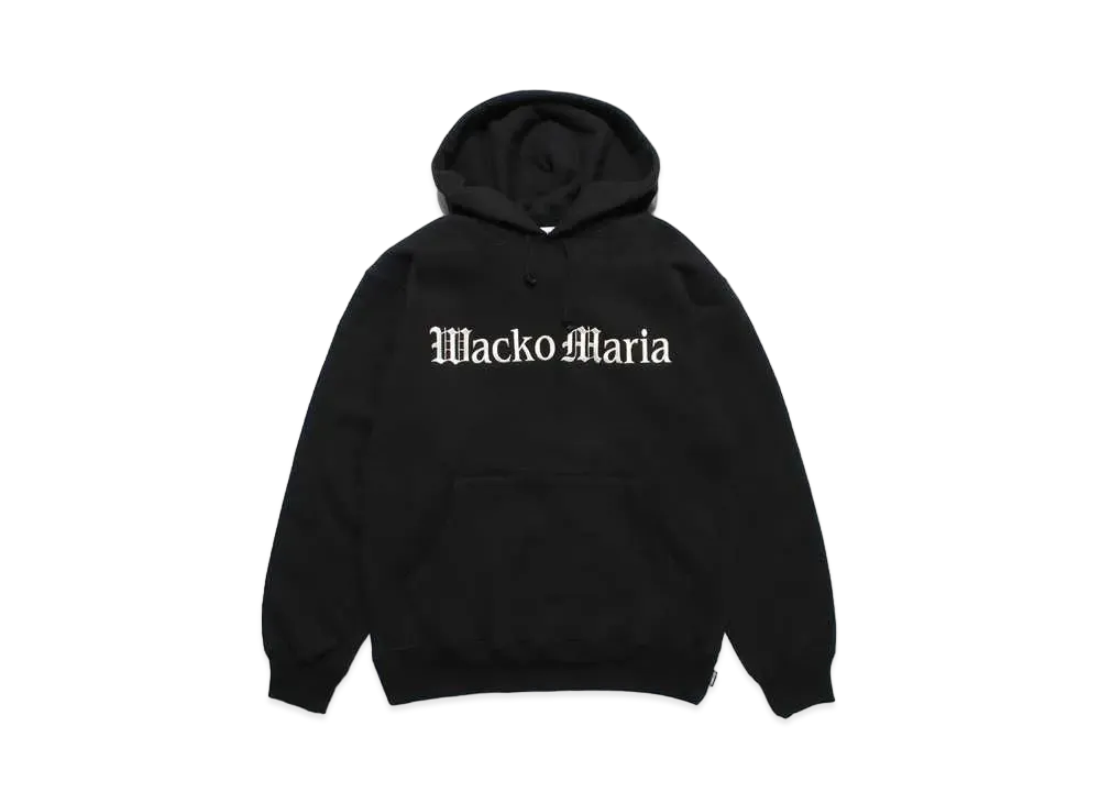 WACKO MARIA Middle Weight Pull Over Hooded Sweat Shirt "Black"