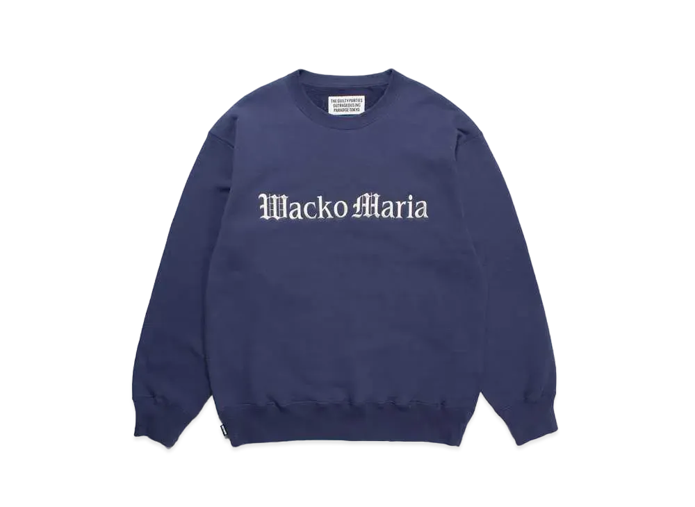 WACKO MARIA Middle Weight Sweat Shirt "Navy"
