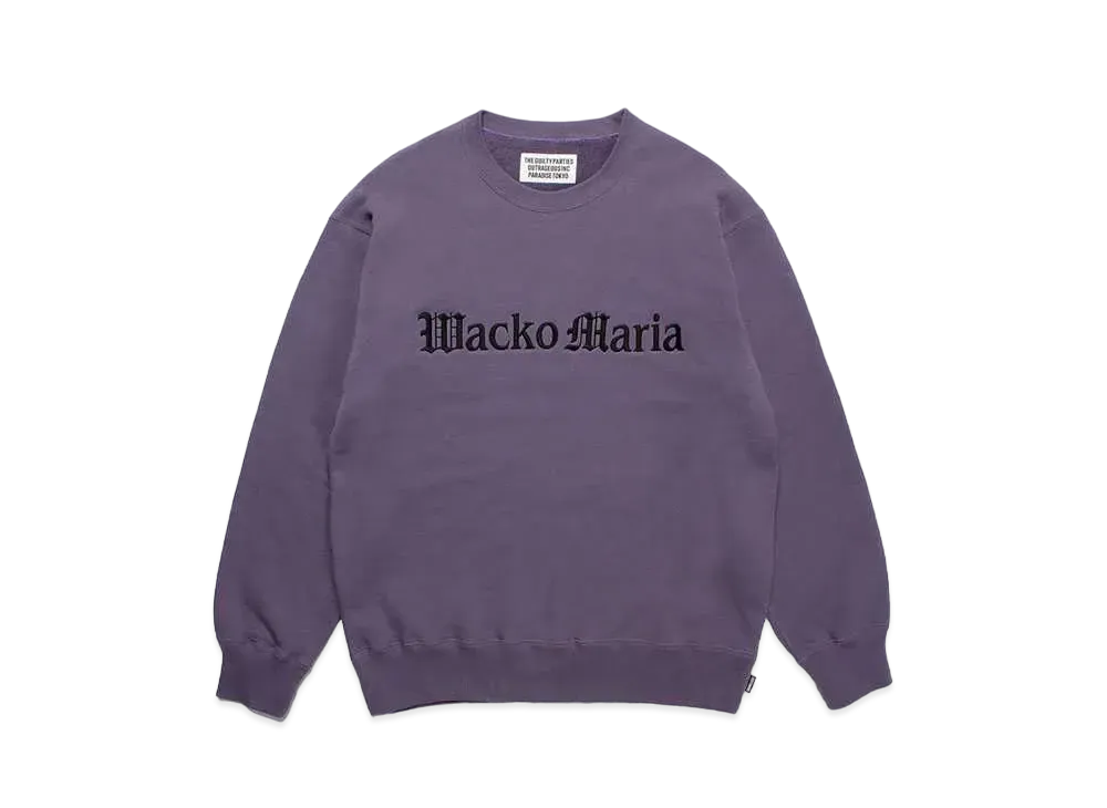 WACKO MARIA Middle Weight Sweat Shirt "Purple"