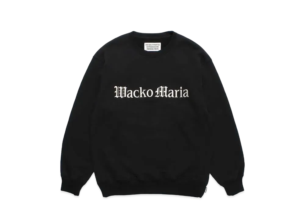 WACKO MARIA Middle Weight Sweat Shirt "Black"